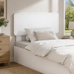 Contemporary White Engineered Wood Headboard for Cozy Bedrooms