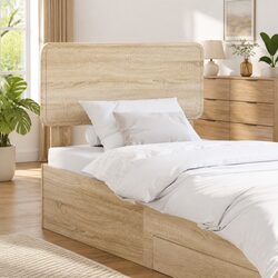 Sonoma Oak Engineered Wood Headboard in Brown