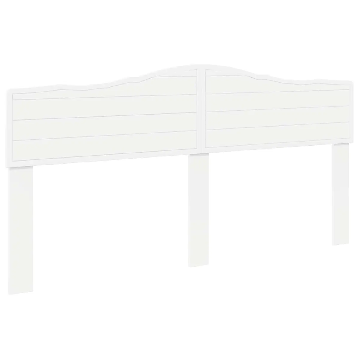 White Engineered Wood Headboard Modern Minimalist Bedroom Furniture Rectangular