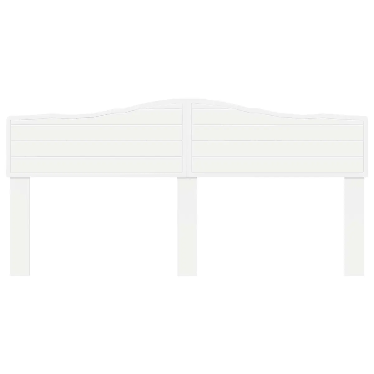 White Engineered Wood Headboard Modern Minimalist Bedroom Furniture Rectangular