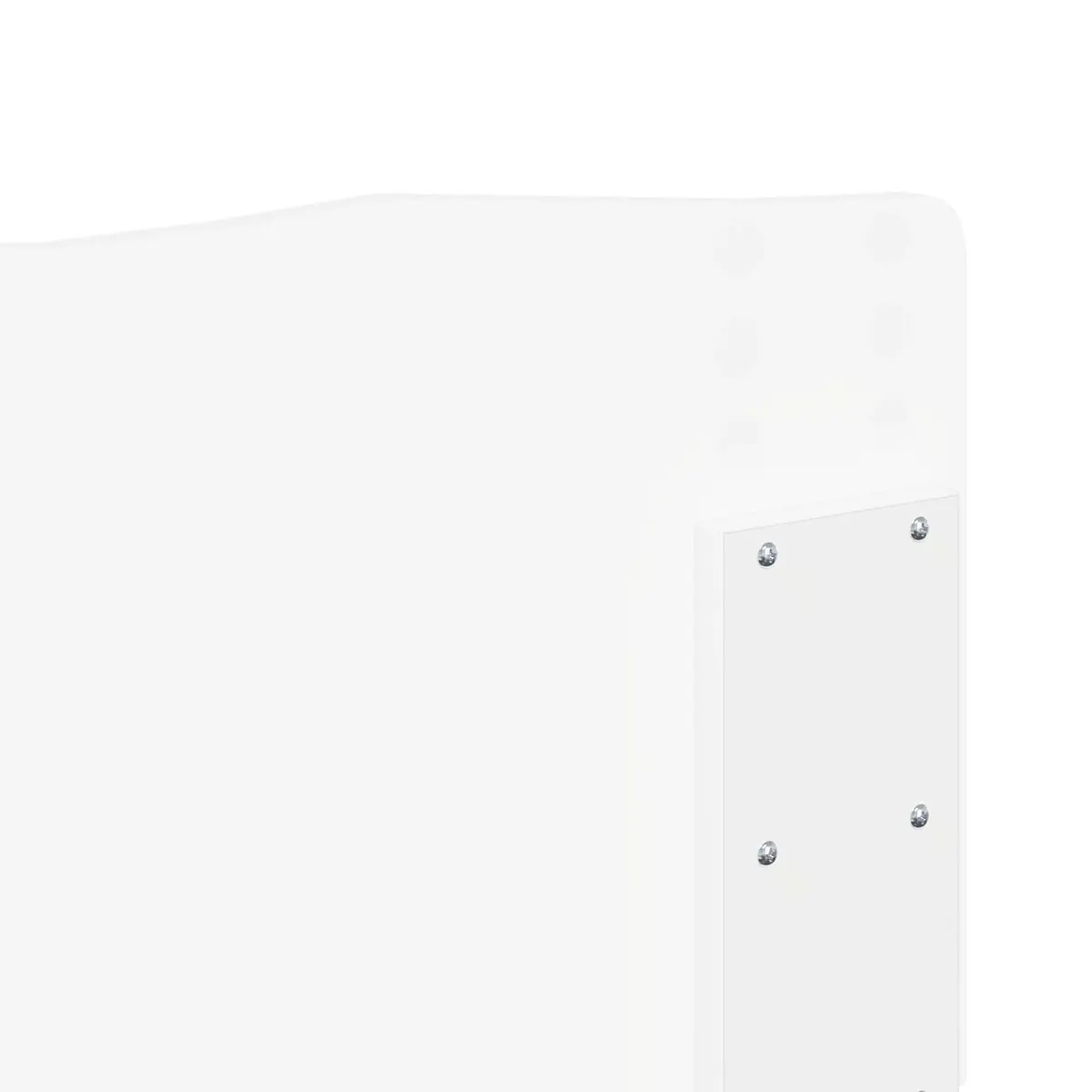 White Engineered Wood Headboard Modern Minimalist Bedroom Furniture Rectangular