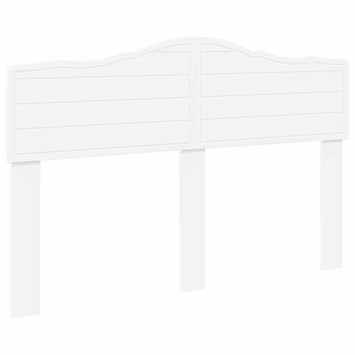 Engineered Wood Headboard White Modern Minimalist Rectangular