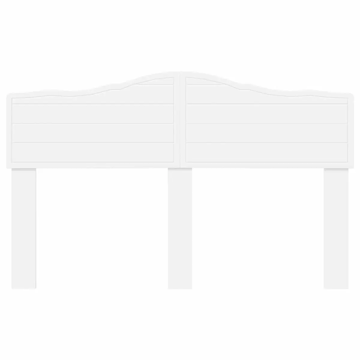 Engineered Wood Headboard White Modern Minimalist Rectangular