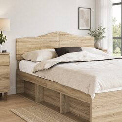 Warm Brown Engineered Wood Headboard for Cozy Bedrooms