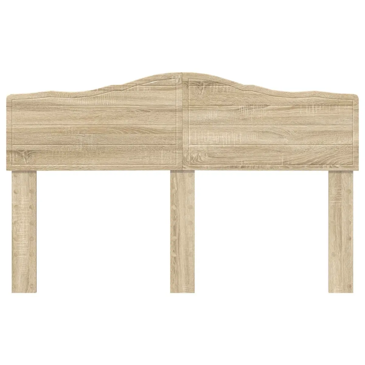 Headboard Modern Bedroom Furniture Engineered Wood Brown Rectangular Design