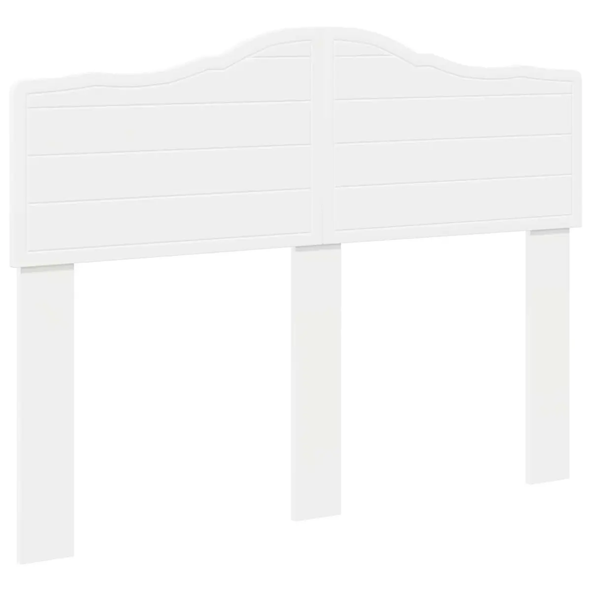 White Engineered Wood Headboard Modern Minimalist Bedroom Furniture Rectangular