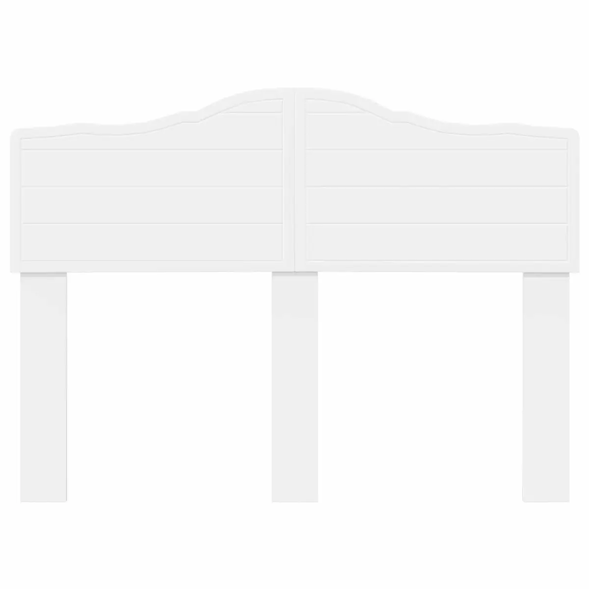 White Engineered Wood Headboard Modern Minimalist Bedroom Furniture Rectangular
