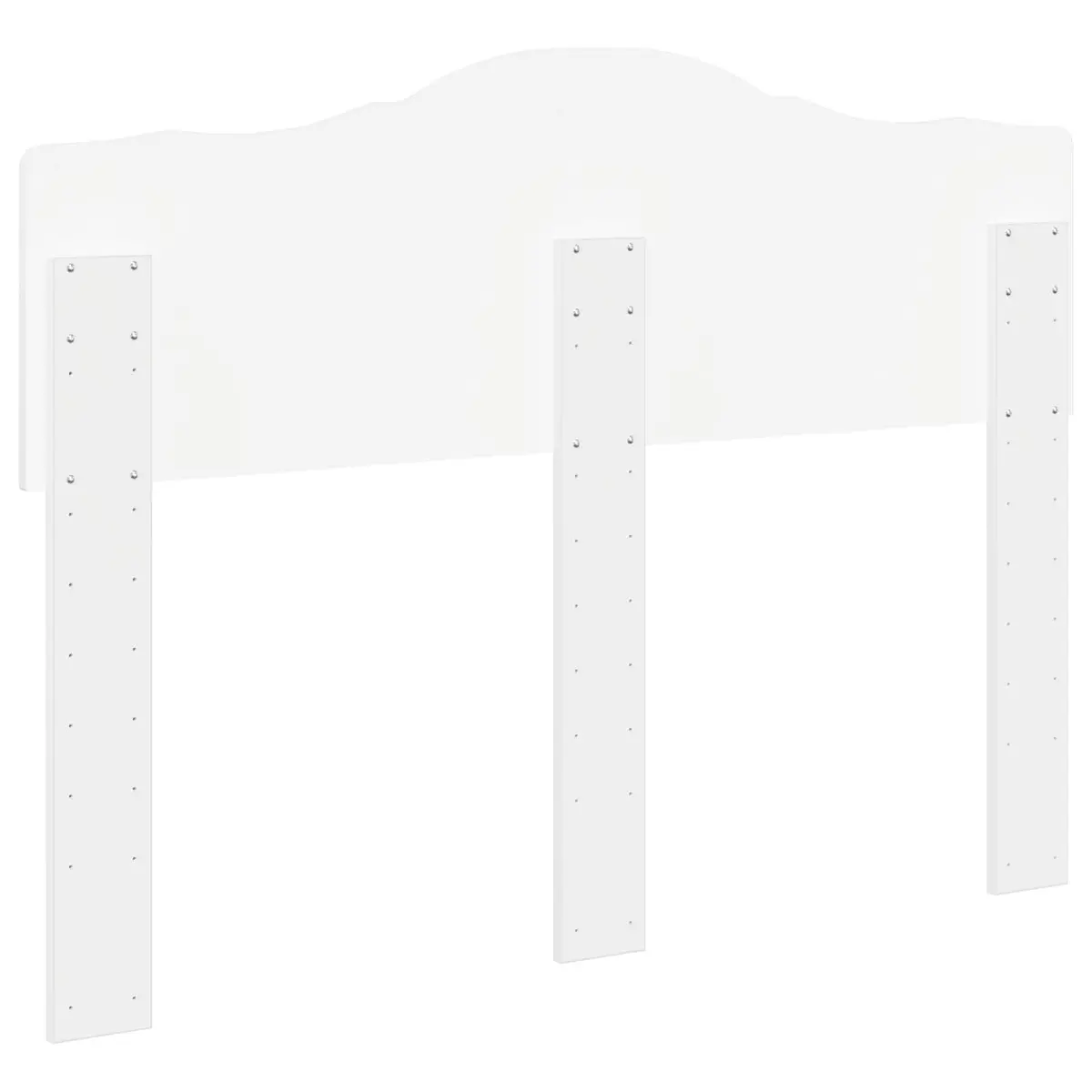 White Engineered Wood Headboard Modern Minimalist Bedroom Furniture Rectangular