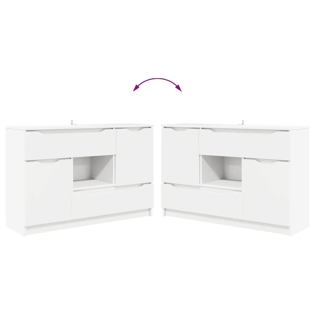 White Sideboard for Living Room and Dining Areas