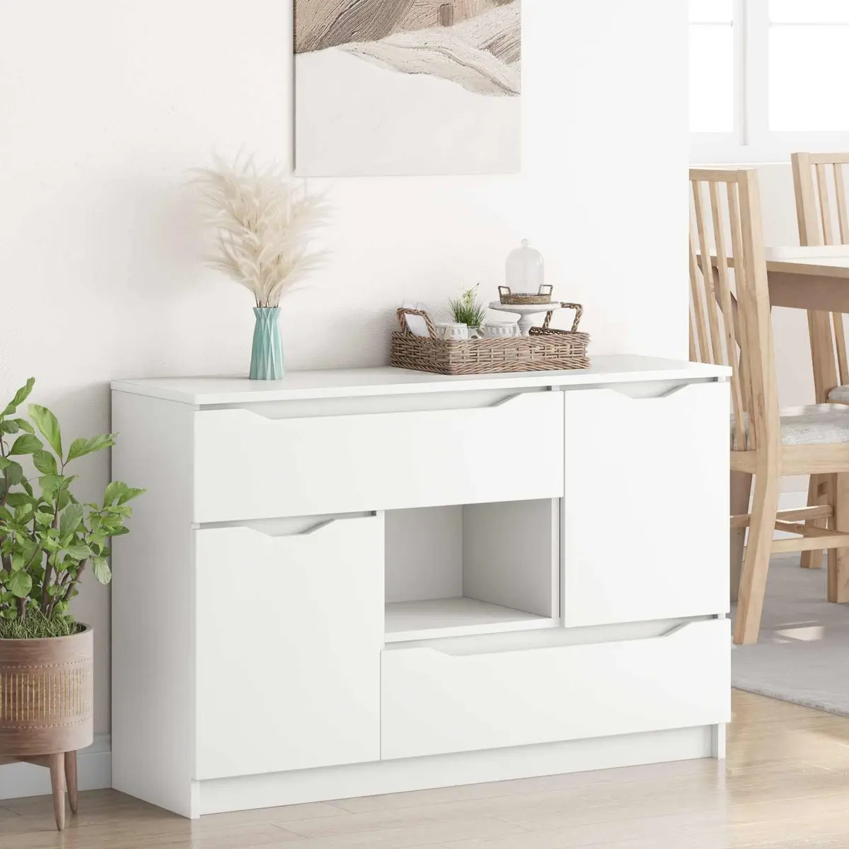 White Sideboard for Living Room and Dining Areas