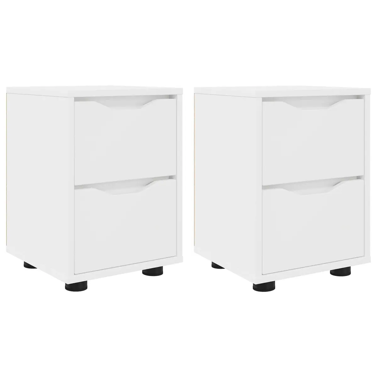 White Bedside Table with Storage Drawer