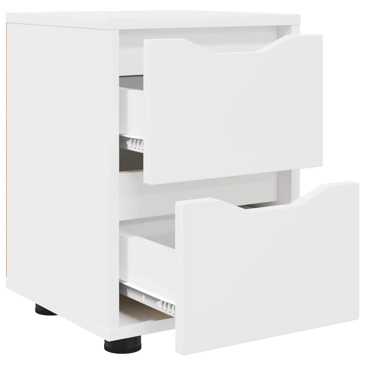 White Bedside Table with Storage Drawer