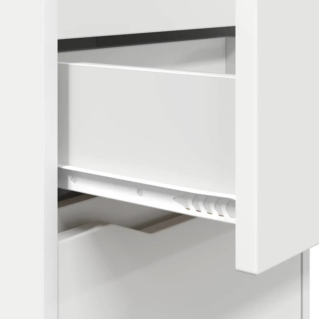 Bedside Table 2 pcs White 40 x 30 x 46 cm Storage Nightstand Engineered Wood