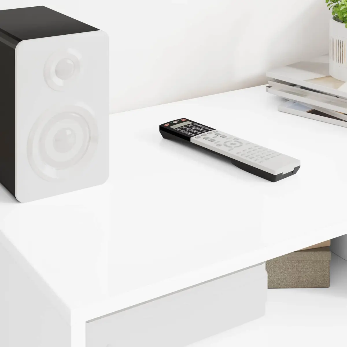 TV Cabinet White Modern 100cm Engineered Wood