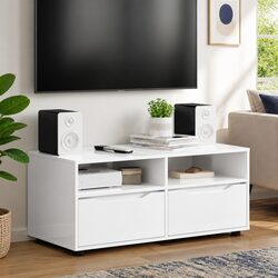 Modern High Gloss White TV Cabinet for Stylish Living Rooms