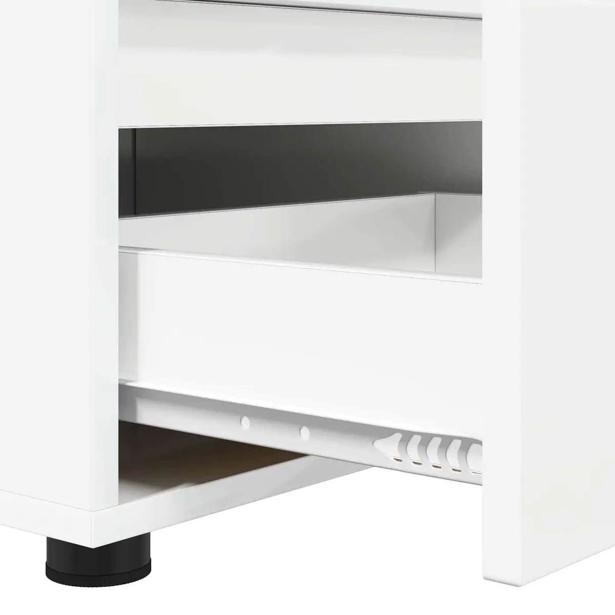 TV Cabinet High Gloss White Modern Rectangular Engineered Wood