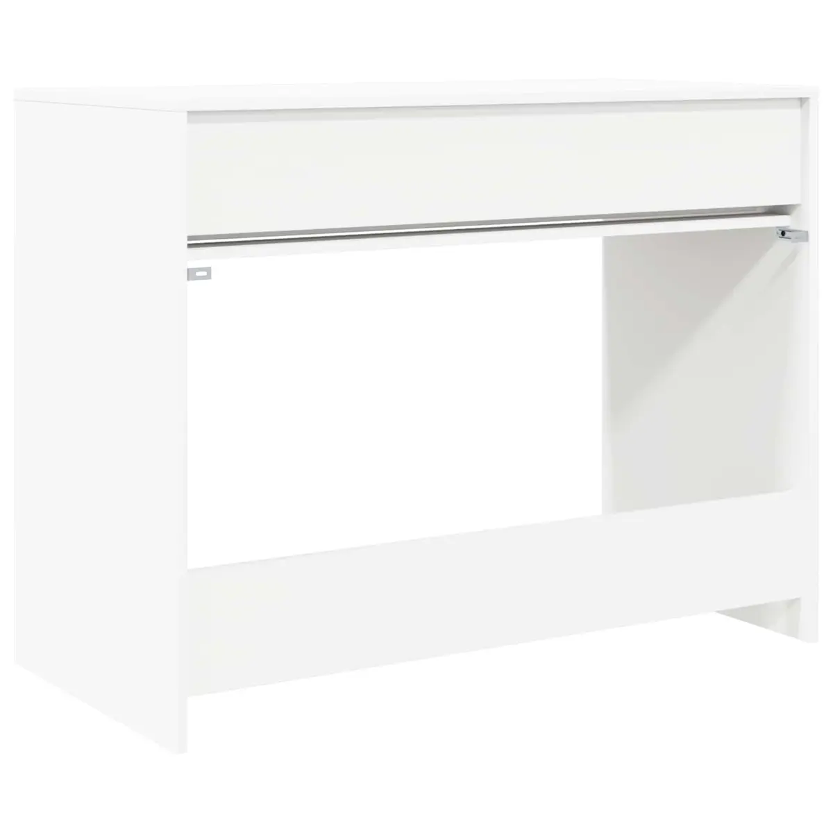Engineered Wood Desk White Rectangular with Drawer Home Office Study
