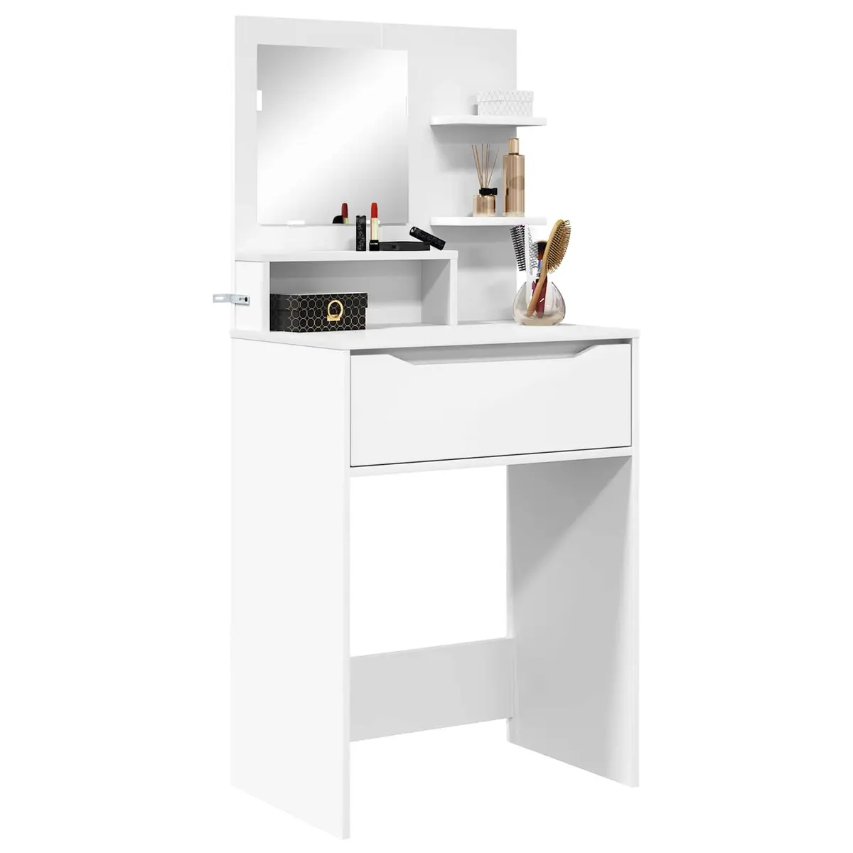 White Modern Dressing Table with Drawer for Bedrooms