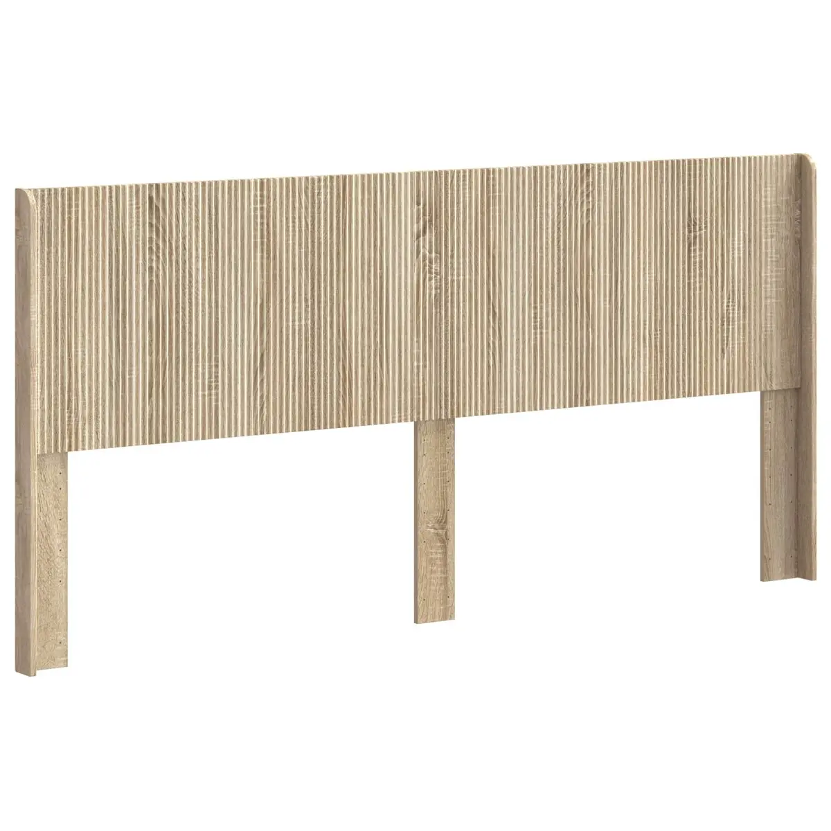 Brown Engineered Wood Vertical Slat Headboard