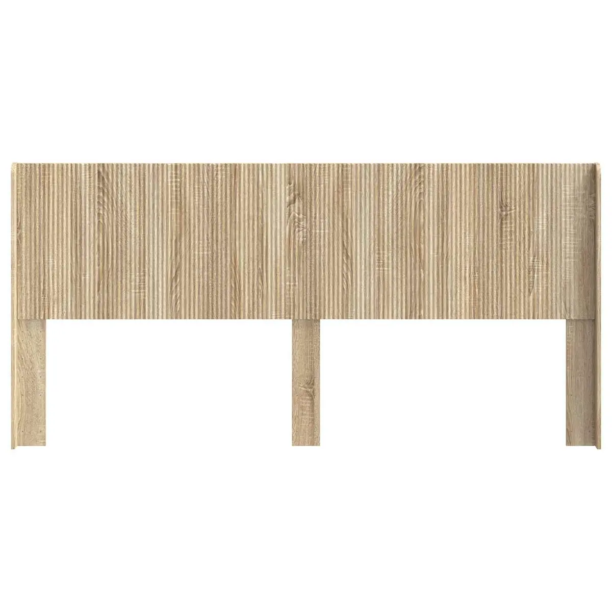 Brown Engineered Wood Vertical Slat Headboard