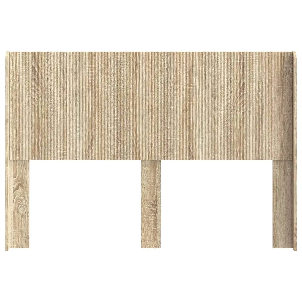 Headboard Brown Vertical Slat Design Bedroom Furniture Bedside Support