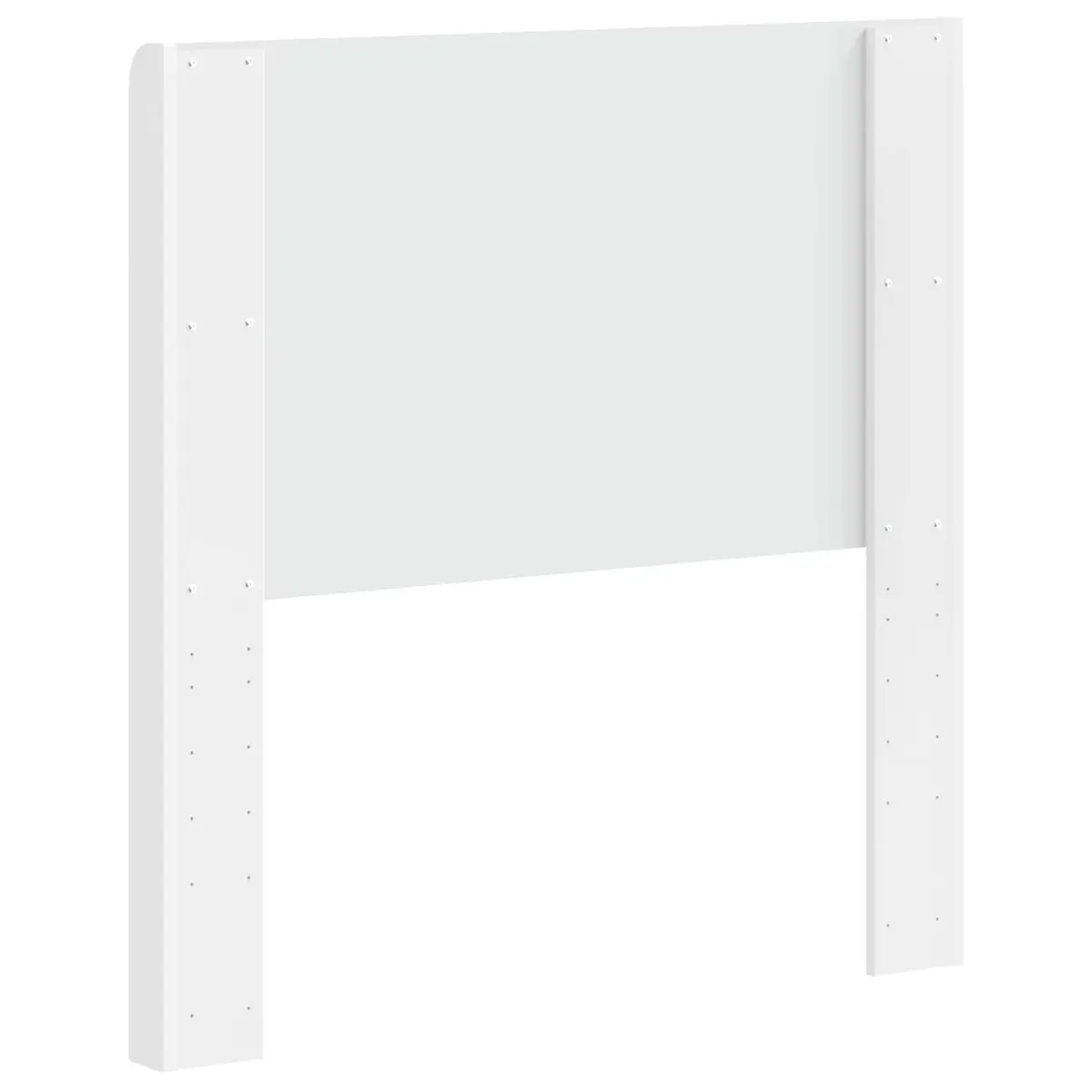 White Vertical Slat Engineered Wood Headboard for Beds