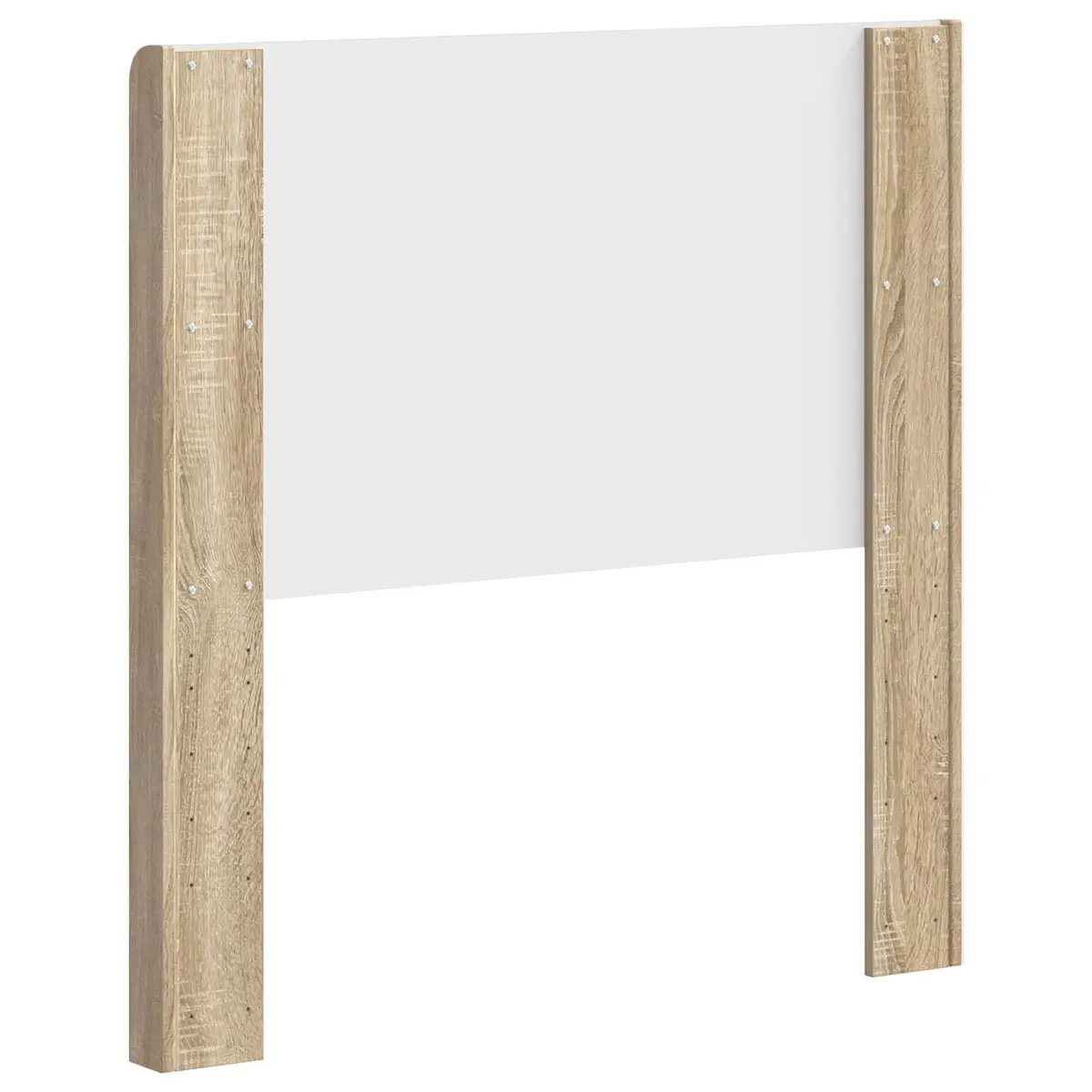 Brown Headboard Bedroom Furniture Engineered Wood Vertical Slat Design Bed Mount