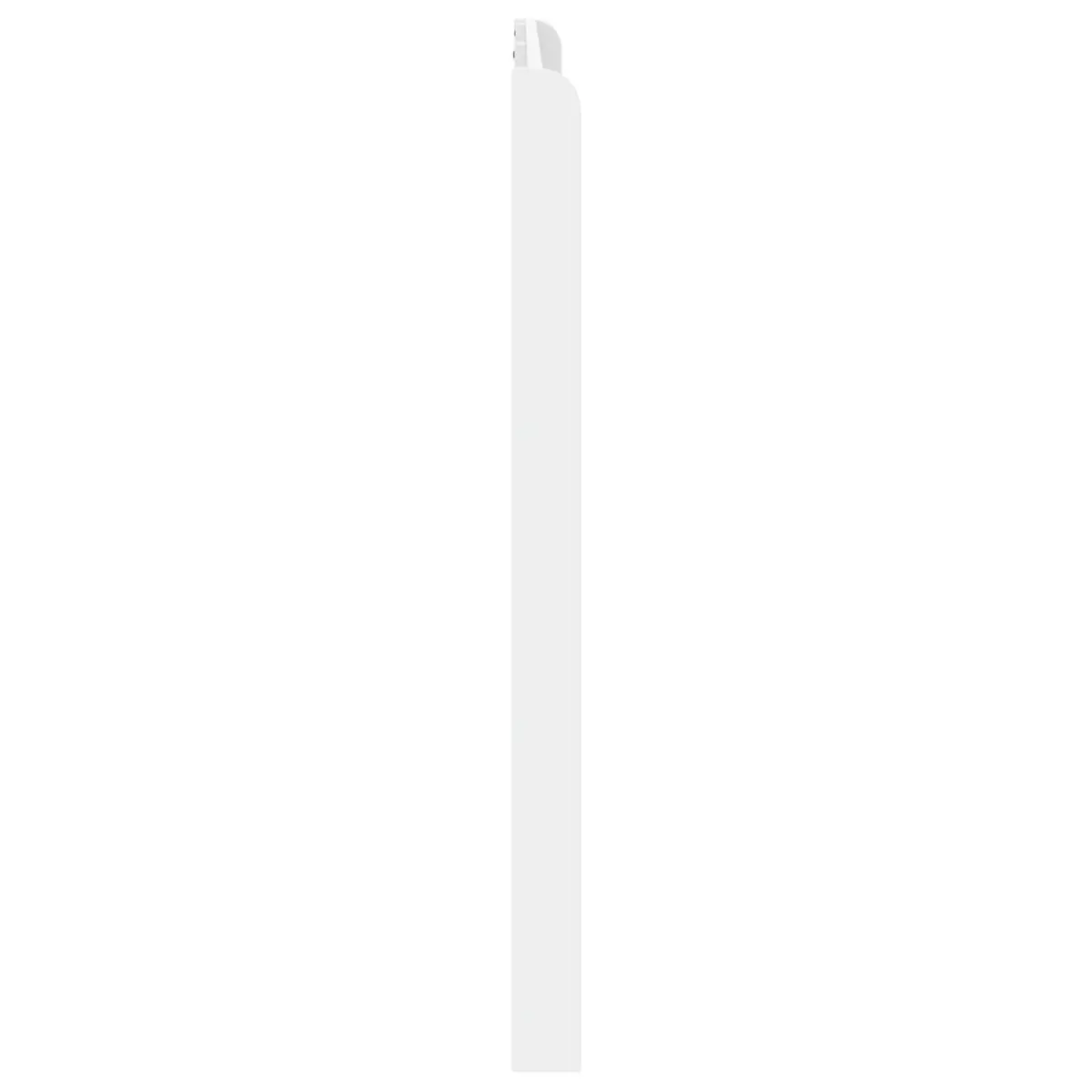 White Engineered Wood Headboard with Vertical Slats