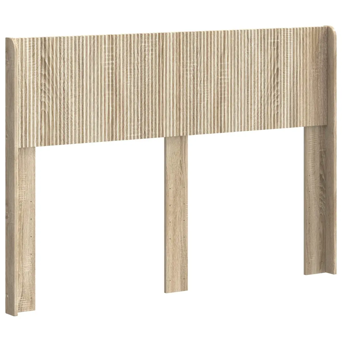 Headboard Brown Sonoma Oak Engineered Wood Vertical Slat Design Bedroom