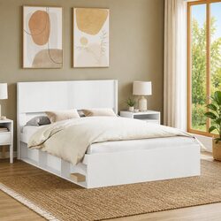 White Vertical Slat Headboard for Cozy Bedrooms