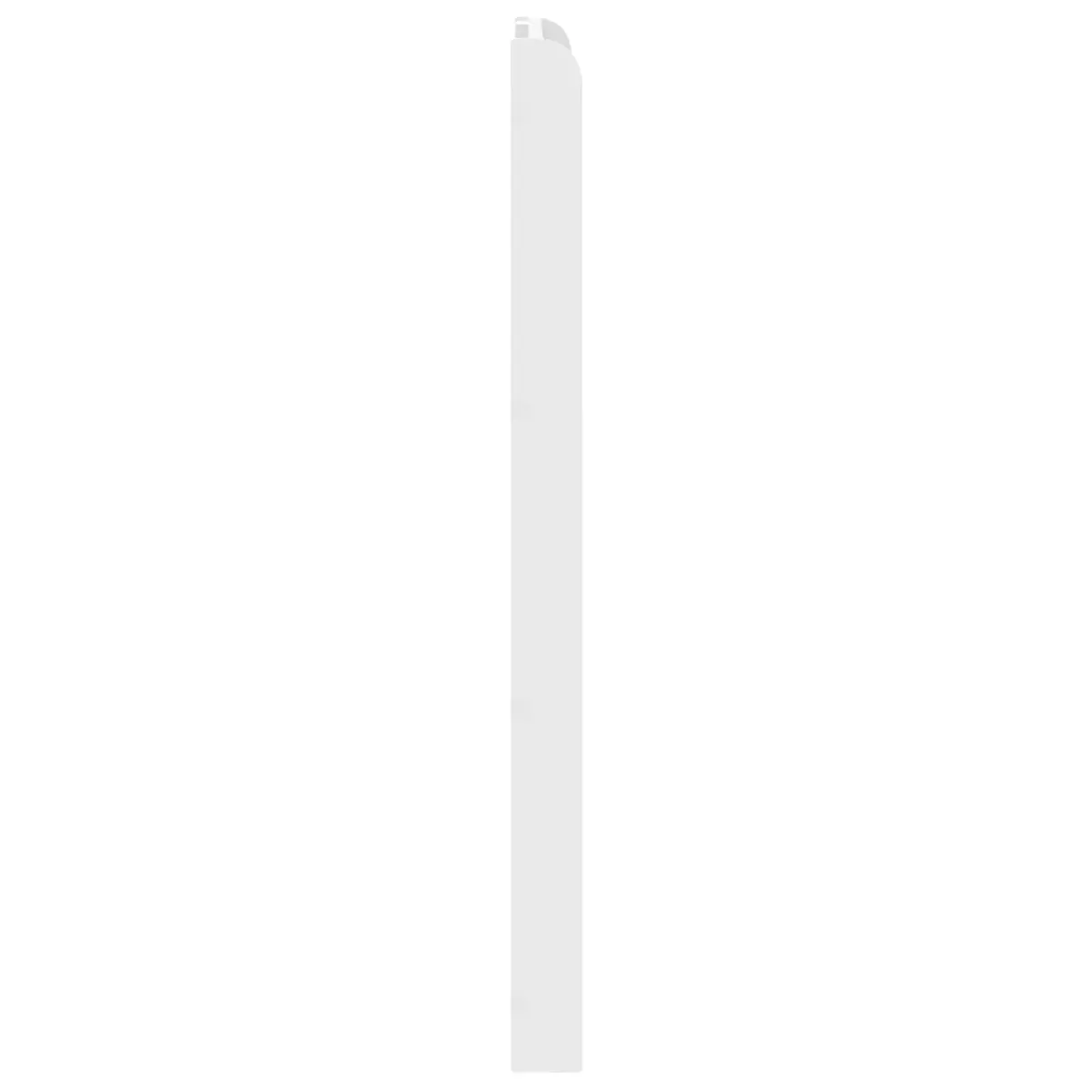 White Headboard Vertical Slat Design Engineered Wood Bedroom Furniture Modern