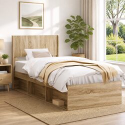 Brown Vertical Slat Design Headboard for Bedrooms