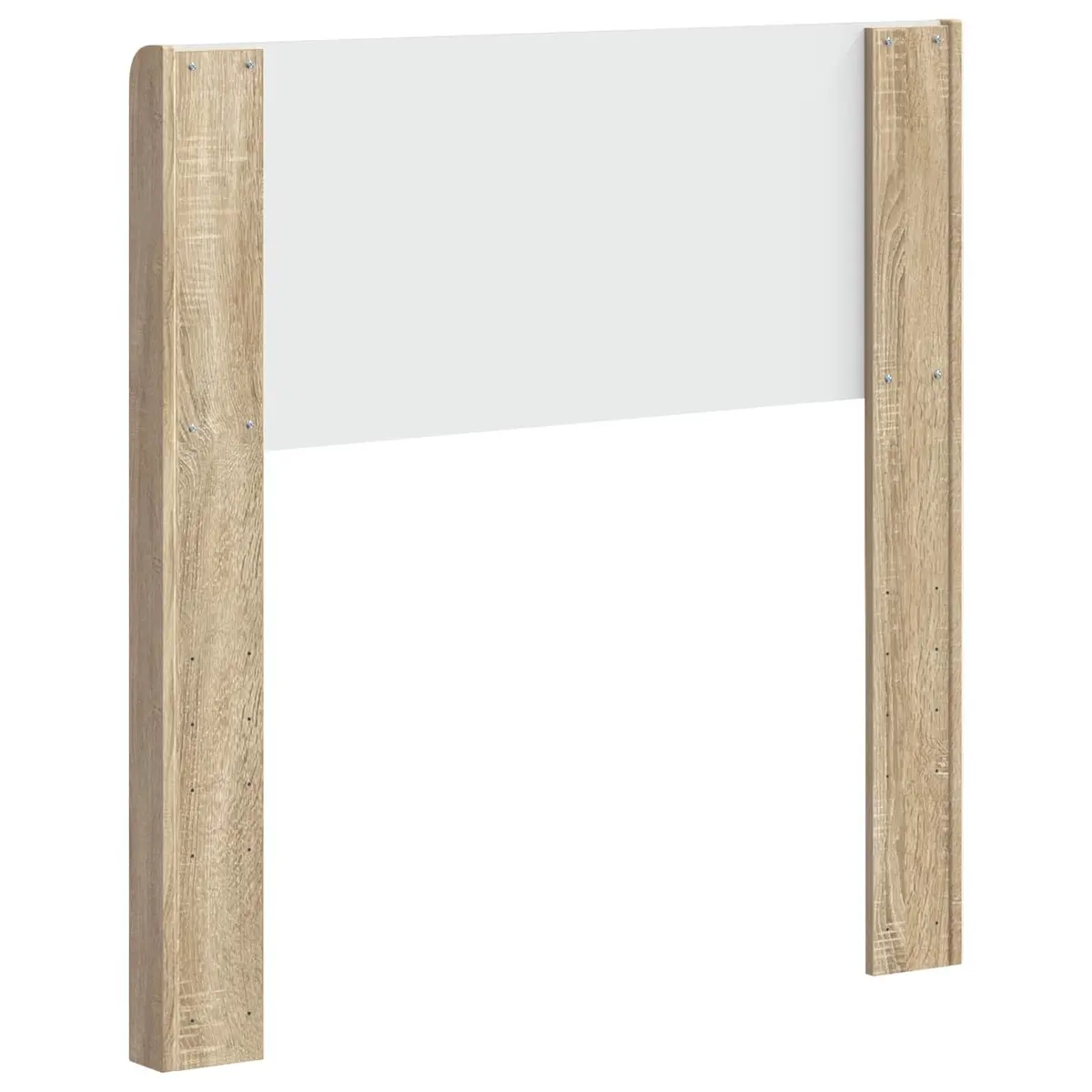 Headboard Brown Vertical Slat Design Engineered Wood Bedroom Furniture Mount
