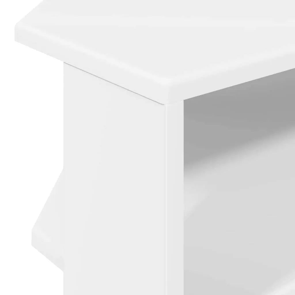 Corner TV Cabinet White Modern Living Room Storage Furniture Engineered Wood