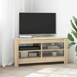 Corner TV Cabinet Modern Living Room Storage Unit Engineered Wood Grey