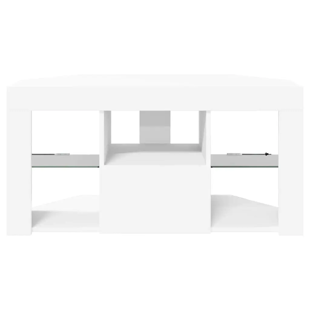 White Corner LED TV Cabinet for Living Room