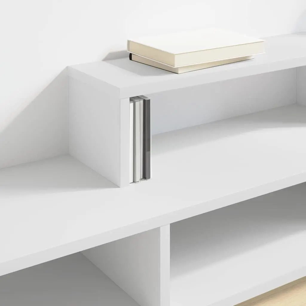 Wall Mounted TV Stand Matte Finish 150x25x28.5cm Engineered Wood Shelves Storage Unit