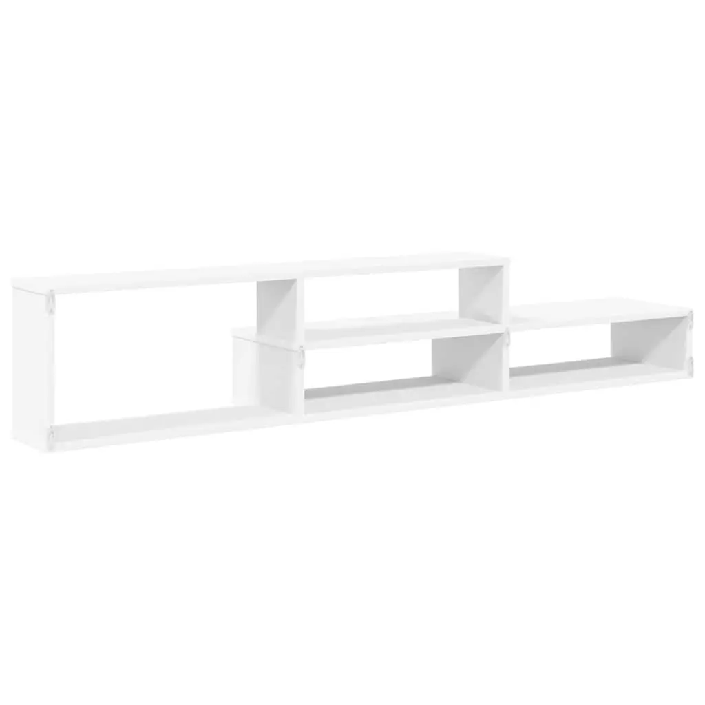 Wall Mounted TV Stand Matte Finish 150x25x28.5cm Engineered Wood Shelves Storage Unit