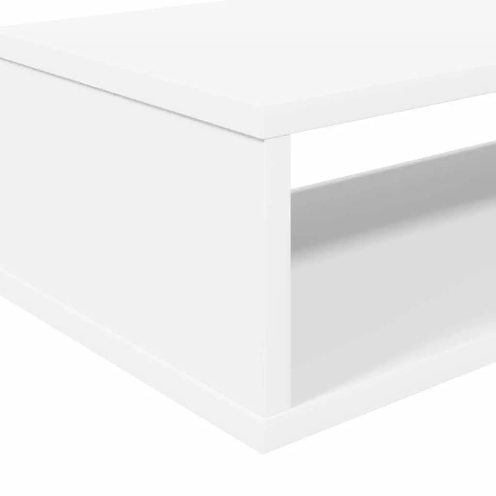 Wall Mounted TV Stand Matte Finish 150x25x28.5cm Engineered Wood Shelves Storage Unit