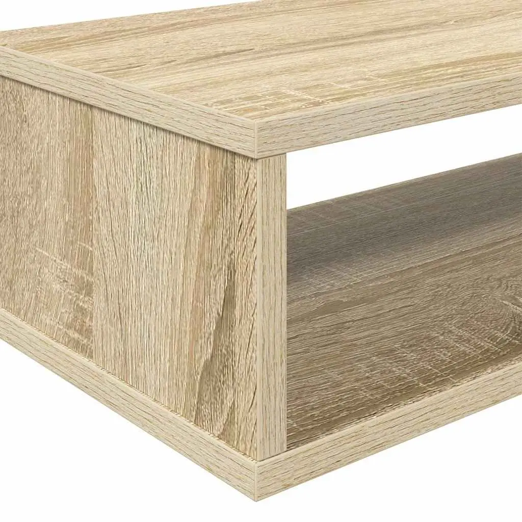 Wall Mounted TV Stand Grey 150x25x28.5cm Engineered Wood Modern Storage Shelves