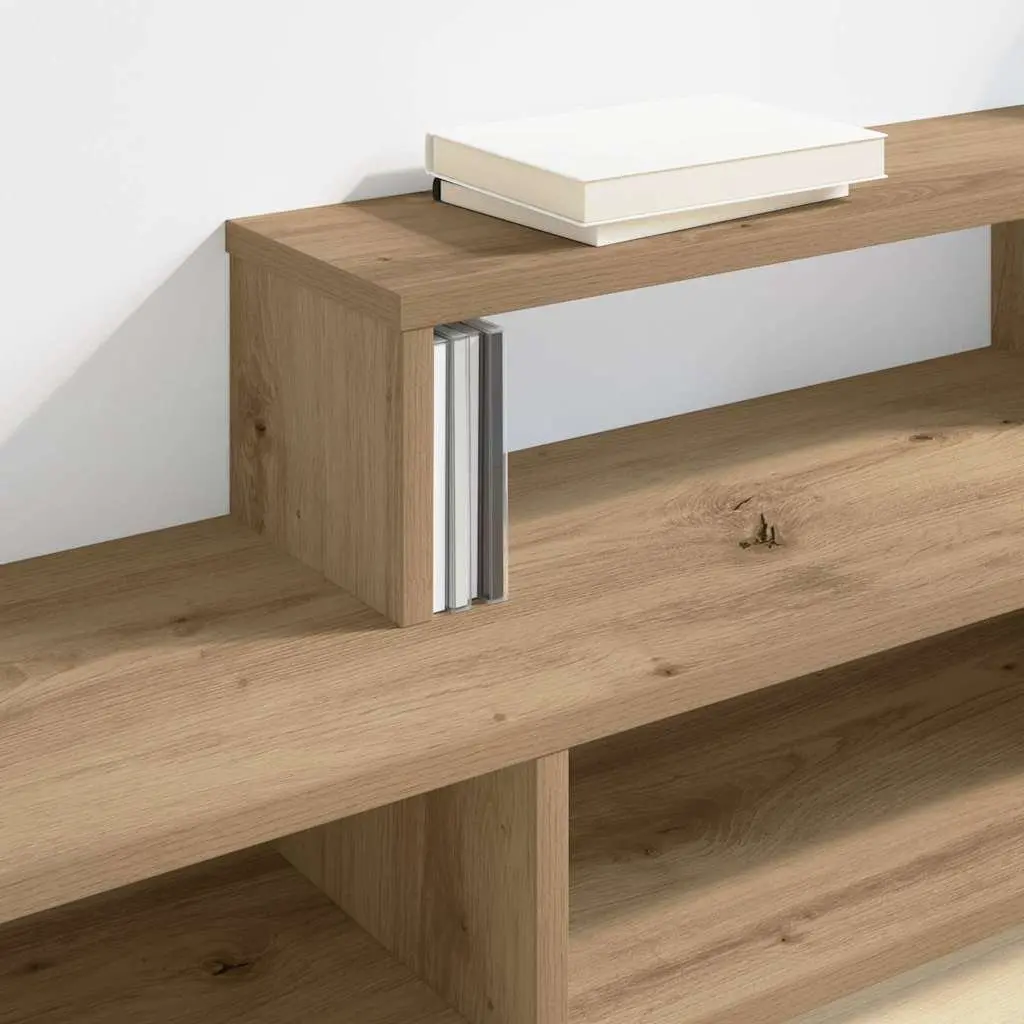 Wall TV Stand Brown 150x25x28.5cm Engineered Wood Shelves Storage Unit