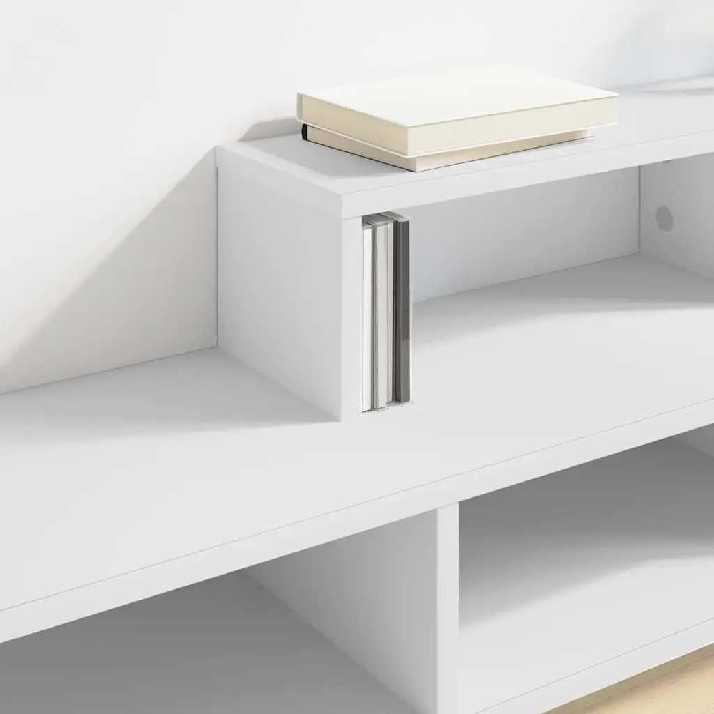 Wall Mounted TV Stand Matte Finish 120x25x28.5cm Engineered Wood Shelves Media Storage