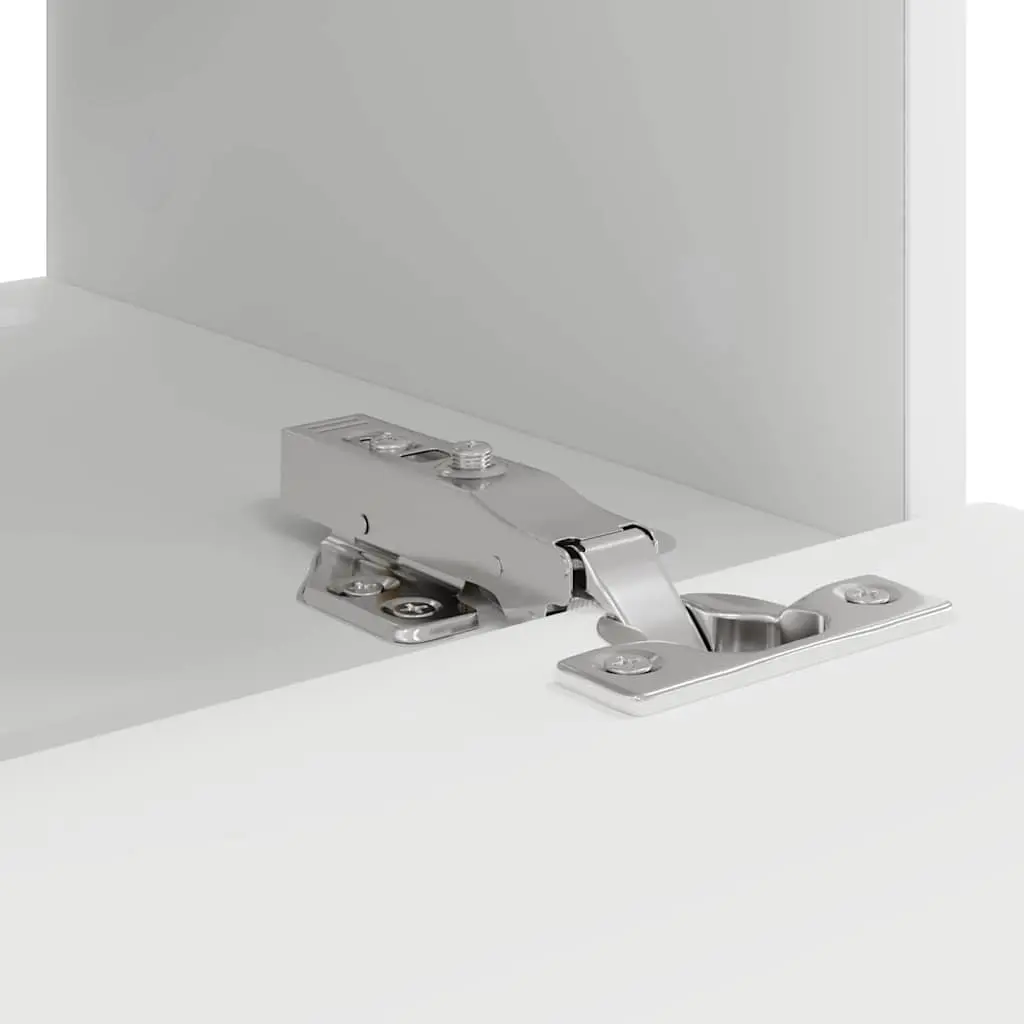 White Modern TV Wall Cabinet 2-Piece Set for Living Rooms