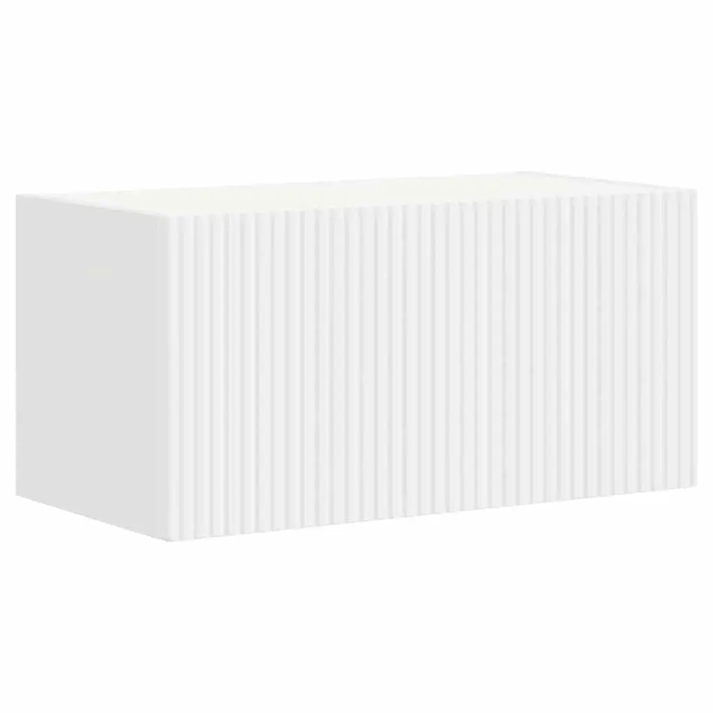 White TV Wall Cabinet 2-Piece Storage Unit
