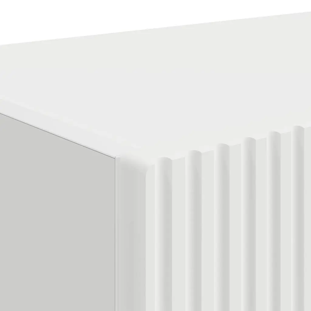 White TV Wall Cabinet 2-Piece Storage Unit