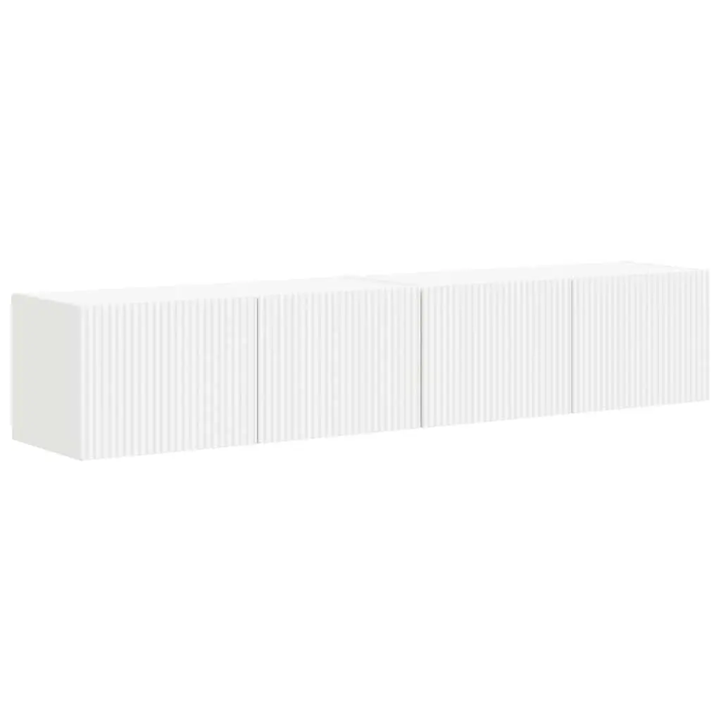 TV Wall Cabinet White Modern 78.5 x 31 x 29.5 cm Engineered Wood 2 Pieces