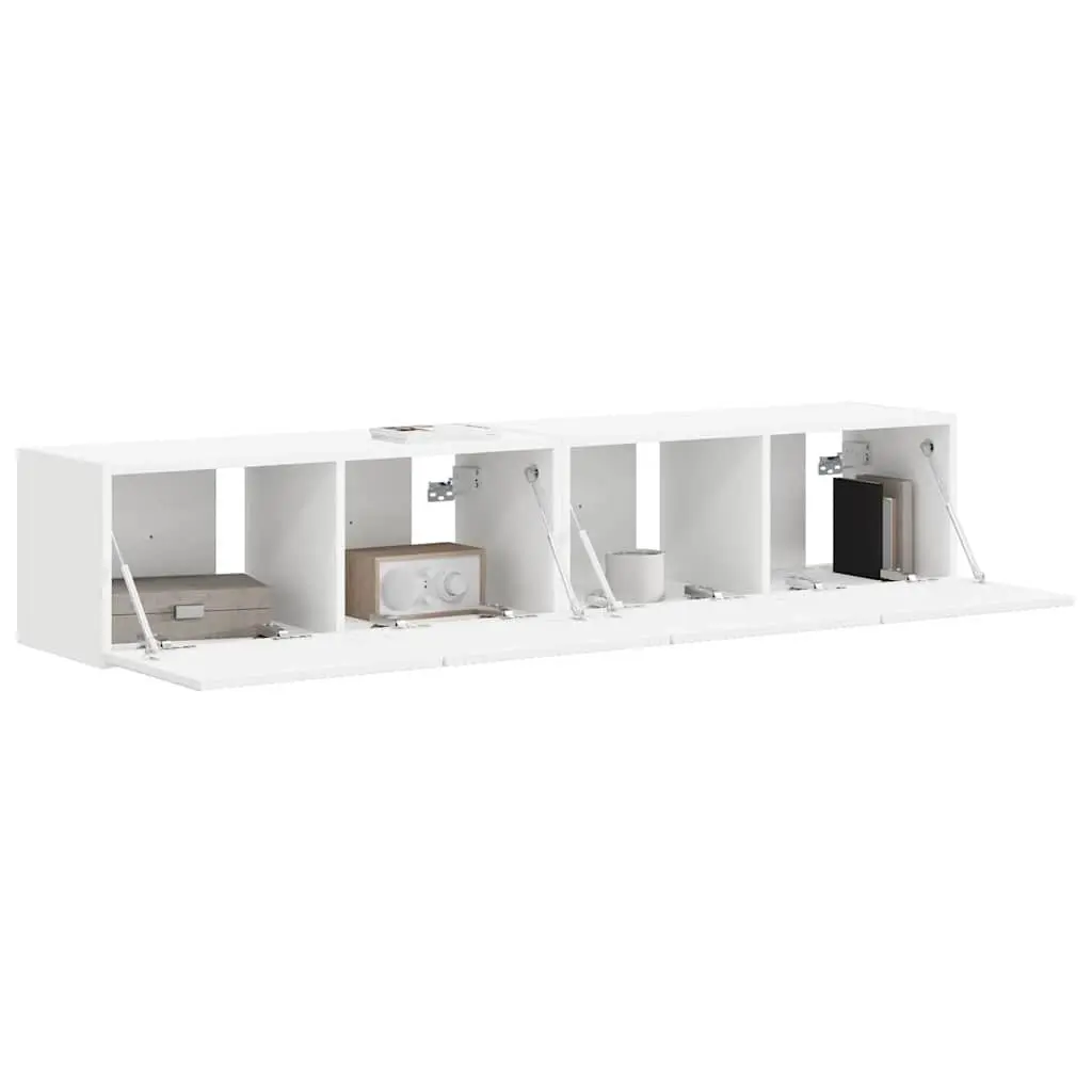 TV Wall Cabinet White Modern 78.5 x 31 x 29.5 cm Engineered Wood 2 Pieces
