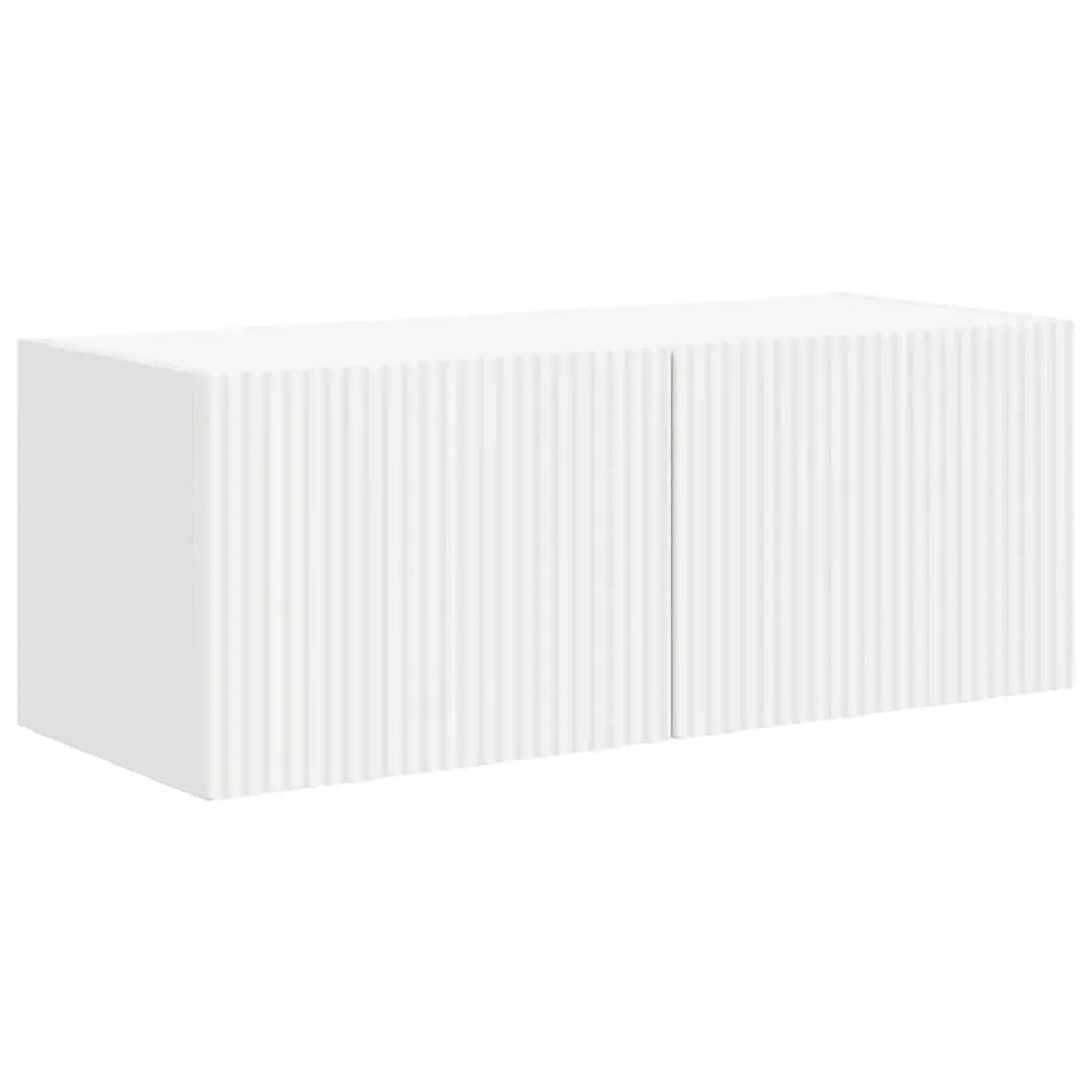 TV Wall Cabinet White Modern 78.5 x 31 x 29.5 cm Engineered Wood 2 Pieces