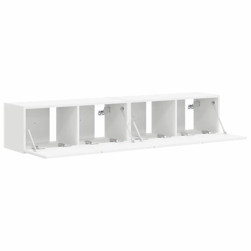 TV Wall Cabinet White Modern 78.5 x 31 x 29.5 cm Engineered Wood 2 Pieces
