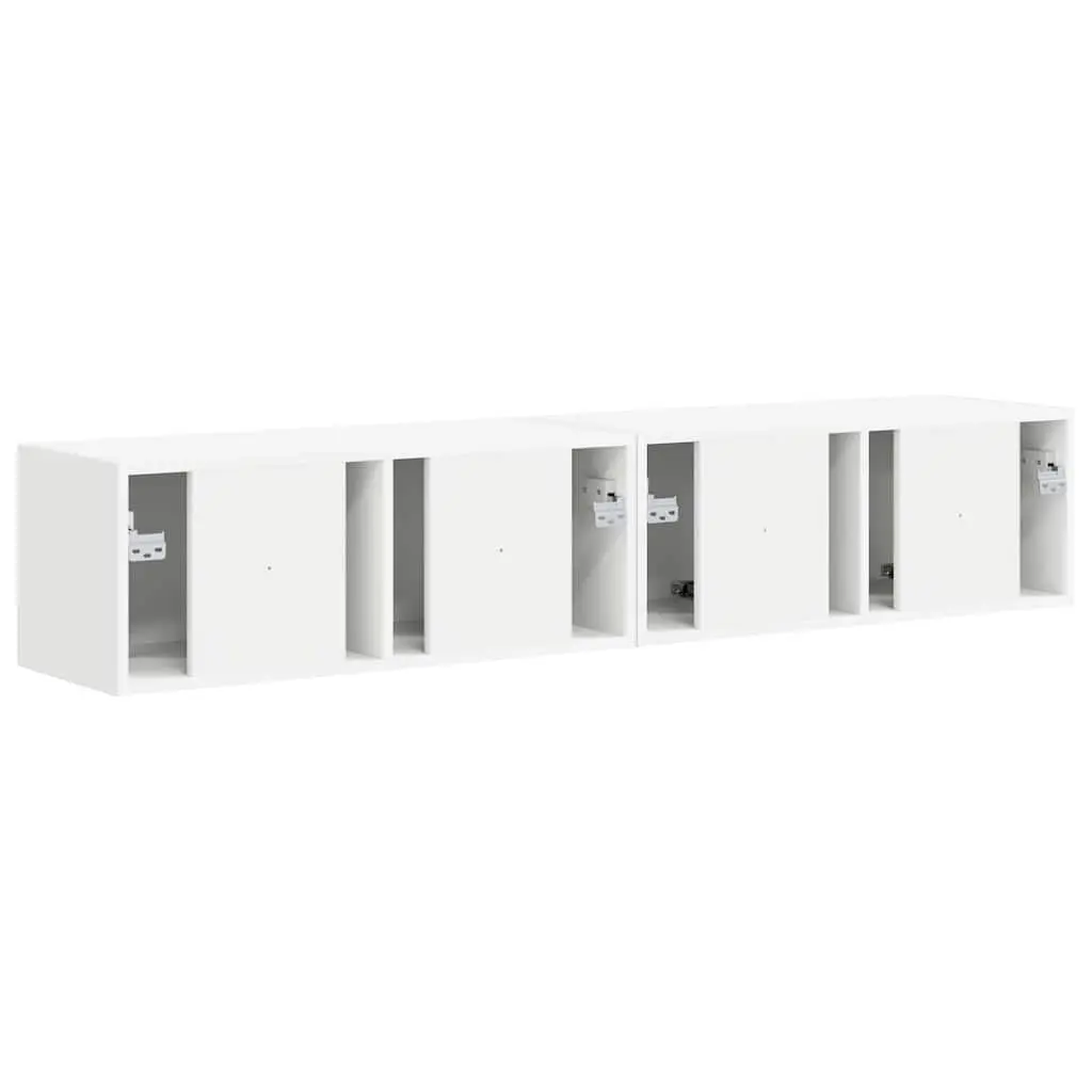 TV Wall Cabinet White Modern 78.5 x 31 x 29.5 cm Engineered Wood 2 Pieces